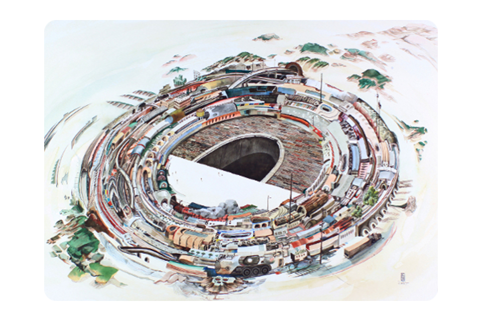 Piece titled Open End by artist Rob Sato